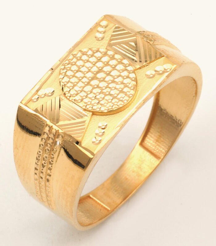 22ct Gold Gents Broad Band Ring — Paper Cast, HUID Hallmarked