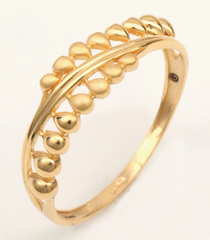 22ct Gold Ladies Peacock Motif Paper Cast Ring — Heritage Design, HUID Hallmarked