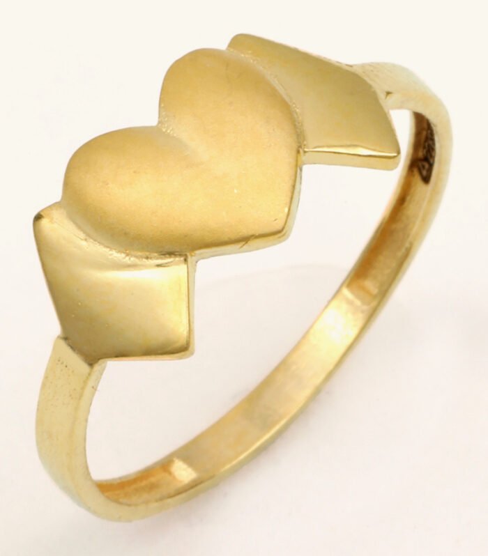 22ct Gold Ladies Stacking Slim Band Ring — Minimalist Paper Cast, HUID Hallmarked
