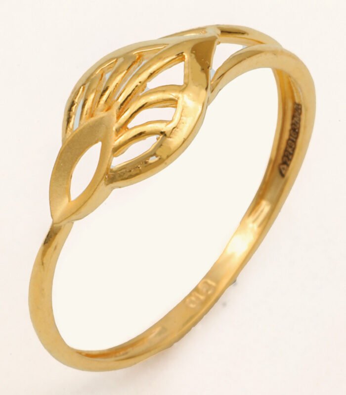 22ct Gold Ladies Lotus Bloom Paper Cast Ring — Sacred Motif, HUID Hallmarked