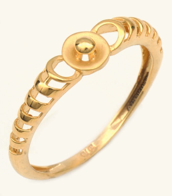 22ct Gold Ladies Twisted Rope Band Ring — Classic Style, HUID Hallmarked